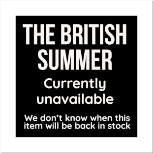 Funny British Summer Meme Posters and Art